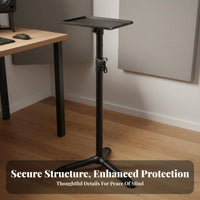 Anti-Slip Design Adjustable Floor Speaker Stand Heavy Duty Floor Speaker Stand Stable Steel Construction Audio Equipment Accessory Shock-Absorbing Base for Audiophiles, Home Theater Enthusiasts, Music Producers, Recording Studio, Living Room