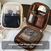 Travel Makeup Organizer Large Capacity Zippered Skincare Organizer Portable