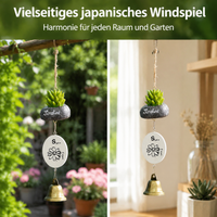 Japanese Resin Wind Chime, Handmade Animal Window Decoration for Hanging, Garden Decor for Relaxation, Perfect for Car & Garden