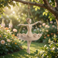 Graceful Ballet Dancer Hanging Planter Dance-Inspired Hanging Planter with Ballerina Figure Stylish Whimsical Ballerina Plant Holder Versatile for Garden