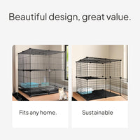 Modular Cat Cage Kit, Customizable Iron Grid Panels