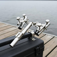 Double Fishing Rod Holder Anti-Movement Double Rod Fishing Stand Long-Lasting Sturdy Bonded Construction