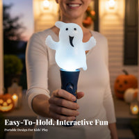 Pumpkin Skull Specter Stick 4 Fun Designs Halloween Illuminated Stick Handheld Halloween Luminous Batteries Included Flashing
