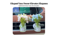 Long-Lasting Fragrance Mini Flower Vase Car Dispenser Miniature Design Car Air Vent Flower Ornament Compact Size for Women, Drivers, Driving