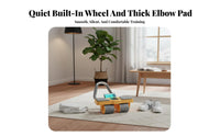 Non-Slip Wheels Automatic Rebound Ab Wheel Silent Operation Four-Wheel Ab Roller Ergonomic Design Full-Body Hold Instructor Roller Built-in Counter for Beginners