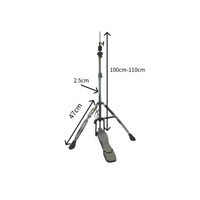 Long-Lasting Hi-Hat Stand with Pedal Stable Hi-Hat Stand with Double-Braced Legs Responsive Drum Hardware High Stability for Drummers, Stage, Rehearsal Studios