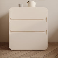 Light Luxury aesthetic 3-Drawer Nightstand Modern Minimalist 3-Drawer Upholstered Cabinet Fully Assembled Bedside Table with Storage Drawers for Apartment Dwellers, Homeowners, Students, Small Space, Dorm Room, Entryway, paleice