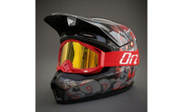 Full-Face Helmet with Visor Glossy Dirt Bike Helmet Multiple Air Vents Comfortable for Motocross Riders