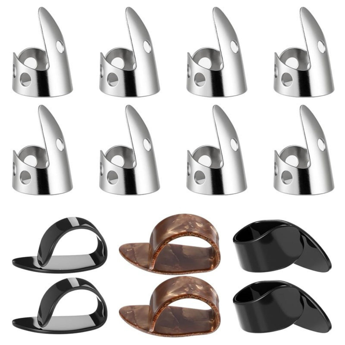 14 Pieces Banjo Finger Picks Thumb Finger Picks Portable Thumb Pick