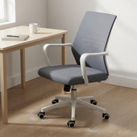 Padded Sponge Seat Mesh Back Office Chair Stable 5-Star Base Mesh Back Computer Chair Easy Assembly 250 Lbs Weight Capacity for Conference Room