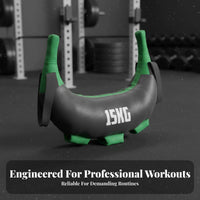 Multiple Grips Bulgarian Bag Tear-Resistant Bulgarian Training Bag Reinforced Stitching Crescent Sandbag Long-Lasting PU Material for Personal Trainers, Athletes, Adults, Functional Fitness, Gym, Physical Conditioning