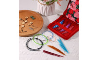 Lightweight Detachable Knitting Needle Set Rust-Resistant Interchangeable Circular Knitting Travel Friendly Interchangeable Circular Easy Storage for Knitters, DIY Crafters, Crafting, Outdoor