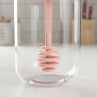 Japanese Design Glass Seasoning Jar with Spoon Lid Multi-Purpose All-in-Single Seasoning Dispenser Moisture-Proof Seal Condiment Pot with Integrated Utensil for Pantry Organization, BBQ