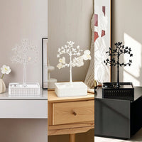 Jewelry Organizer with Tray Freestanding Jewelry Stand with Tray Accessory Display Stand Stylish Space-Saving for Women, Vanity
