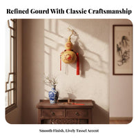 Feng Shui Prosperity Round Gourd Openable Gourd Ornament Auspicious Gourd Charm for Doorway, Home, Office