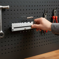 Wall Mount Hex Wrench Organizer Easy Access Wrench Rack Aluminum Alloy and Stainless Steel Hex Key Holder for Mechanics, Woodworkers