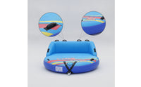 Multipassenger Four-Person Towable Tube Tow-Behind Inflatable Towable Tube Comfortable Nylon Cover Stable for Families