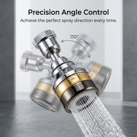 Kitchen Tap Spray Head Copper, Tap Aerator Spray Head Adapter, Kitchen Sink Spray Head 3 Modes, Kitchen Tap Spray Head Flexible Gooseneck