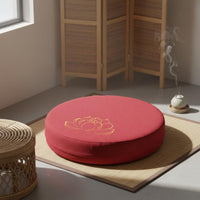 Embroidered Lotus Seat Pad Tranquil Design Round Zafu Pillow Round Zafu Pillow Soft & Comfortable Thick Floor Mat Floor Pillow