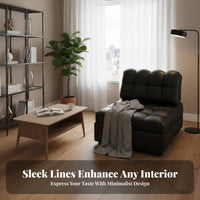 Multi-Functional Pull-extendable Single Bed Extendable Frame Pull-extendable Sleeper Armchair Padded padding Space-Saving Furniture Adjustable Backrest for Overnight Guests, Apartment Dwellers, residents, Small areas, Living Room, Bedroom, Home Office