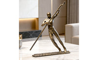Abstract Boating Figure Modern Design Rower Figurine Minimalist Style Metal Punter Statue for Rowing Enthusiasts, Living Room, Display Cabinet, Office