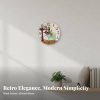Battery Operated Round Decorative Clock Accurate Quartz Movement Small Analog Clock Compact Size for Homeowners, Bedroom, Bookshelf, Desktop