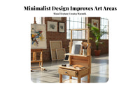 Adjustable Height Solid Wood Artist Bench Multi-Purpose Multifunctional Drawing Bench Space Saving Wooden Art Easel Stool Patented Design for Artists, Painters, Beginners, Classroom, Home