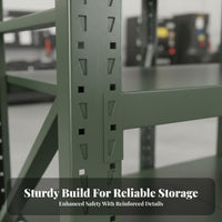 Riot Gear Storage Shelf Shelf All-Steel Construction Firefighter Gear Rack High Load Capacity Mobile Utility Shelving for Fire Station, Stockroom