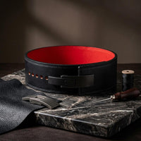 Leather Lever Belt Thick Leather Weightlifting Belt Rigid Training Gear for Strength Training, Deadlifting