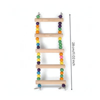 Colorful Bird Ladder Safe Hanging Bird Toy Interactive Climbing Ladder Bright for Pet Birds