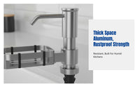 Kitchen Soap Dispenser, Space Aluminum Press Pump, With Storage Rack for Sink