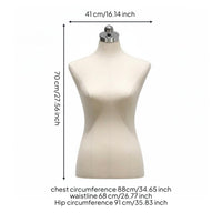 Foam Dress Form Easy to Shape Female Half Torso Form Stable Base Pattern Making Mannequin Body Torso for Seamstresses