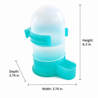 Quail Feeder Waterer Set Polymer Feeder with 12 Holes, Translucent Blue & Teal, Tidy Hygienic Less Waste for Smallholder Backyard Quail