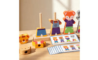 roundedEdged Wooden Educational Wildlife Dress-up Toy Natural Wood Finish Wooden Peg Figure Toy