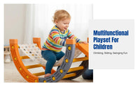 Children's Interactive Indoor Climbing Frame, Slide, Hanging Bed, Home Playground, Toddler Play Toy