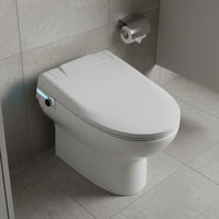 Warm Air Drying Smart Toilet Seat Cover Temperature Control Electric Bidet Toilet Seat Self-Cleaning Nozzle Bathroom Fixture Foam Guard