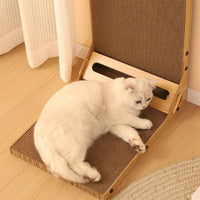 Replaceable Central Shaped Feline Scratcher Wear-Resistant L-Shaped Feline Scratcher Bed Low Dust Scratching Board Long-Lasting