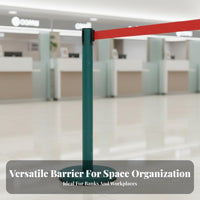 Heavy Duty Base Retractable Belt Stanchion Wear-Resistant Stainless Steel Queue Pole Belt Barrier Post for Event Organizers, Security Personnel, Business Owners, Airports, Hotels, Exhibition Halls, Retail Stores