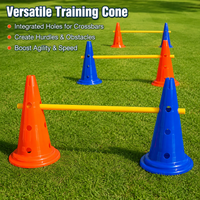 52cm Marker Cones, Flexible PE Cones for Sports Training, Football Accessories, Agility Training Equipment