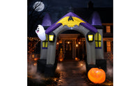 Halloween Haunted House Archway Outdoor Inflatable Arch with Ghost Illuminated Inflatable Arch Giant for Families