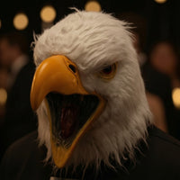 Feather-Textured Eagle Head Mask Lifelike Eagle Mask Eye-Catching Headpiece Easy to Wear for Adults, Costume Parties