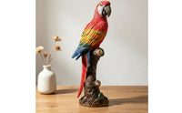 Resin Parrot Model Lively Colors Realistic Parrot Statue European Style House Decoration for Entryway, Office
