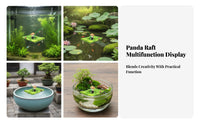 Floating Panda Raft Ornament Water Scenery Bamboo Raft Decoration
