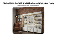 Cosmetic Display Cabinet Large Capacity Multi-Layer Product Display Rack Easy Assembly Beauty Salon Storage Shelf for Business Owners, Cosmetics Store