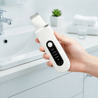 Handheld Sonic Skin Scrubber Rechargeable Skin Scrubber with Metal Spatula Portable Pore Cleaner Gentle for Home
