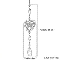 Crystal Prism Suncatcher, Heart Sun Catchers Indoor Window Rainbow Maker, 44cm Hanging Suncatcher for Good Energy Charm
