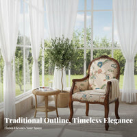 hardwood Wood Frame highsupportive wing chair Armchair Vintage Design Upholstered highsupportive wing chair Armchair Highsupportive Support Single Sofa Thickly Cushioned for Readers, Homeowners, Seniors, Bedroom, Study Room, perusing corner, Home Office