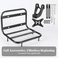 15 Kg Load Front Cargo Rack Black Metal Front Bike Rack Long-Lasting
