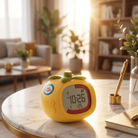 Tomato Clock Cute Tomato Timer Digital Timer Battery Operated Desk Clock Compact for Students, Study Room, Bedside
