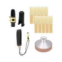 Saxophone Accessory Bundle Adjustable Saxophone Practice Set Mouthpiece with Cap Easy to Use Instrument Parts Sturdy